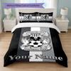 Coventry City FC Benutzerdefinierter Name Text Bettwäsche-Set 1 Bettbezug+2 Kissenbezüge Fußball-Logo Personalisierte Geschenk für Besonderen Anlass Schlafzimmer Dekoration