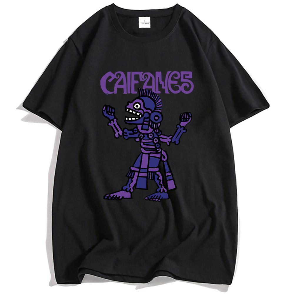 Rock Band CAIFANES T-shirt Cotton Short Sleeve Casual Tshirts Grunge Unisex Streetwear Hip Hop Fashion Men Women T Shirt Print