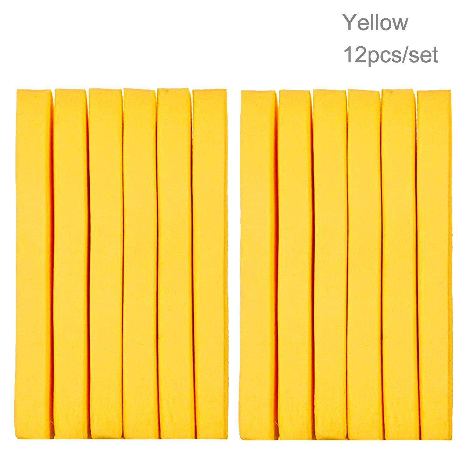 

12 шт. Инструмент для ухода за кожей в спа, Снятие макияжа, Губка для лица, Спонжи для умывания, Косметическая пуховка, Очищающая подушечка жёлтый