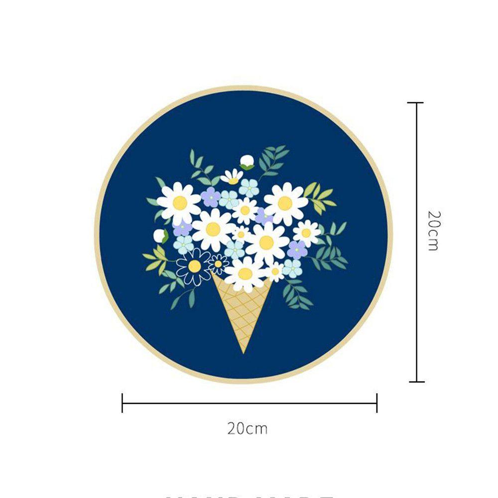 Crafts Handmade Painting Flowers Plants Pattern Cross Stitch DIY Embroidery Embroidery Starter Kit