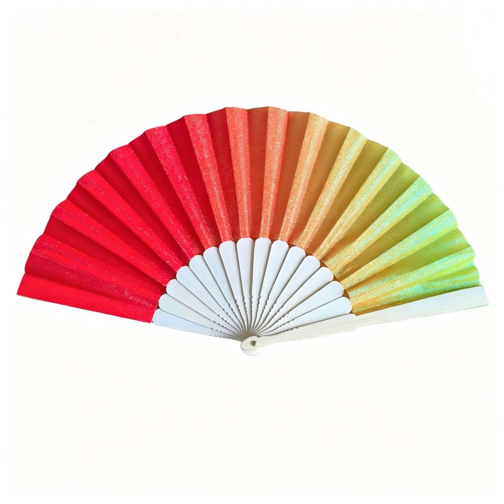Chinese Style Folding Fan With Plastic Frame For Dance Performances And Gifts