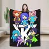 Gacha Life Game Flannel Throw Blanket  Soft Warm Bedspread for Home Decor Picnic Gift Idea
