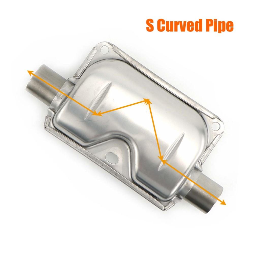 24mm Muffler Silencer Straight-through / S Curved Air Diesel Parking Heater Exhaust Pipe Stainless For Car Truck Camper VAN