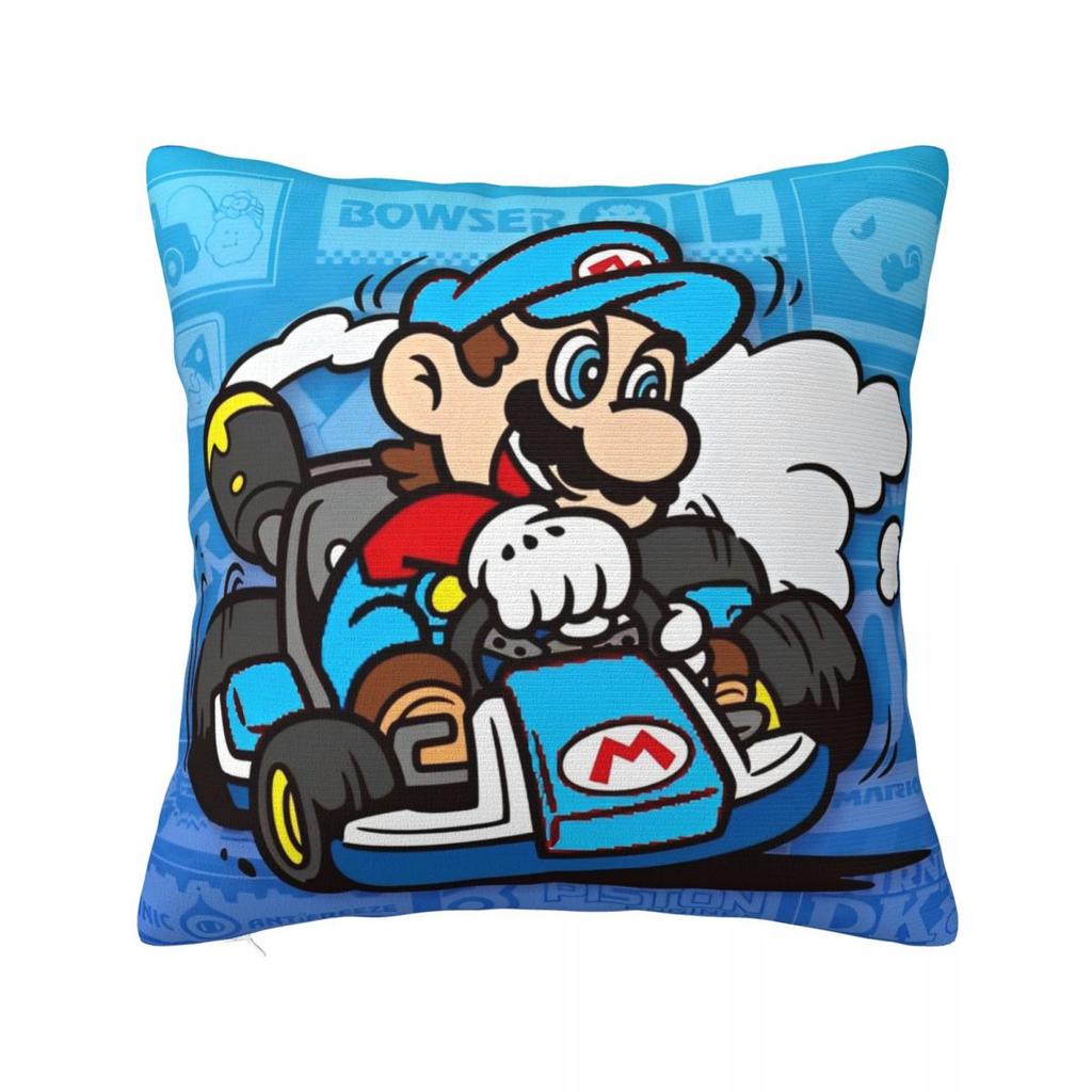 Super Marios Cup Collection Pillowcases Polyester Bed Car Cushion Cover Funny Home Decoration Pillowcase 40*40