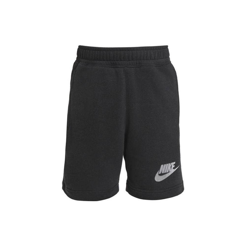 Nike Color Block Logo Print Mid Rise Straight Leg Kids Shorts Kids Shorts Black DQ7843-010