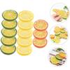 Alipis 13pcs Imitation Lemon Slice Home Decor Lemons Plastic Ornaments Artificial Lemon Slices Artificial Lemon Model Mini Basket Lifelike Lemon