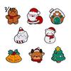 Tree Badge Pin Christmas Cartoon Enamel Brooch, Santa Claus Elk Snowman Pin, Holiday Brooch Bags Scarves Clothes Decorative Accessory for Party