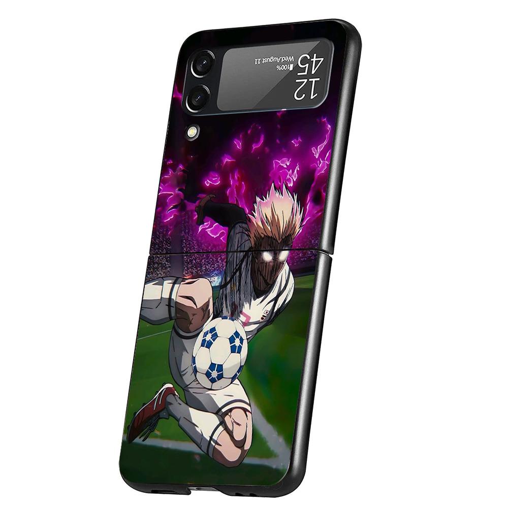 Blue Lock Shidou Ryusei Cover Phone Case For Samsung Galaxy Z Flip 7 6 5 4 3 5G Flip7 Flip6 Flip5 Flip4 Flip3 Black Fundas Shell