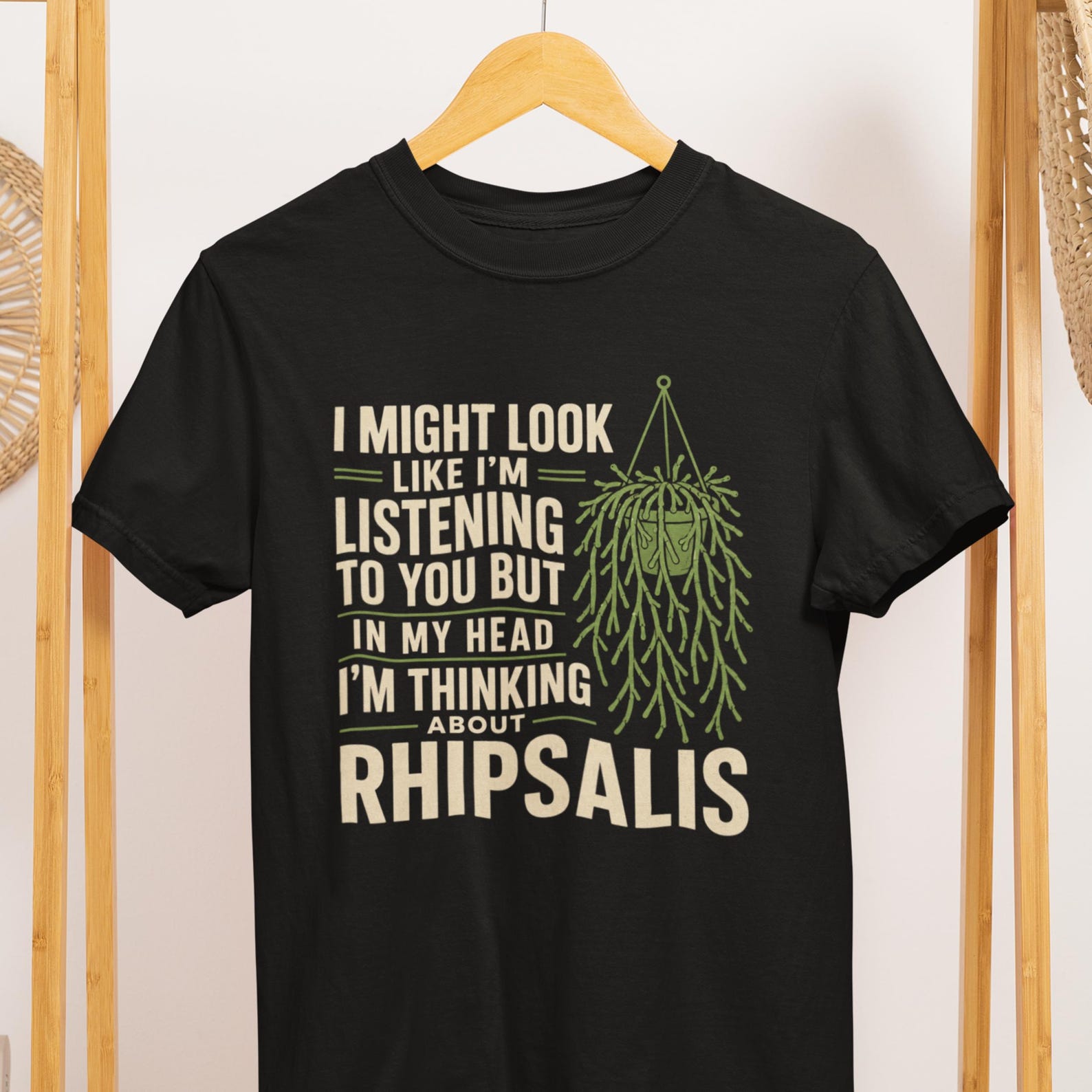 Rhipsalis Plant Lover Tee, Funny Botanical Houseplant Shirt, Comfort Colors T-Shirt M