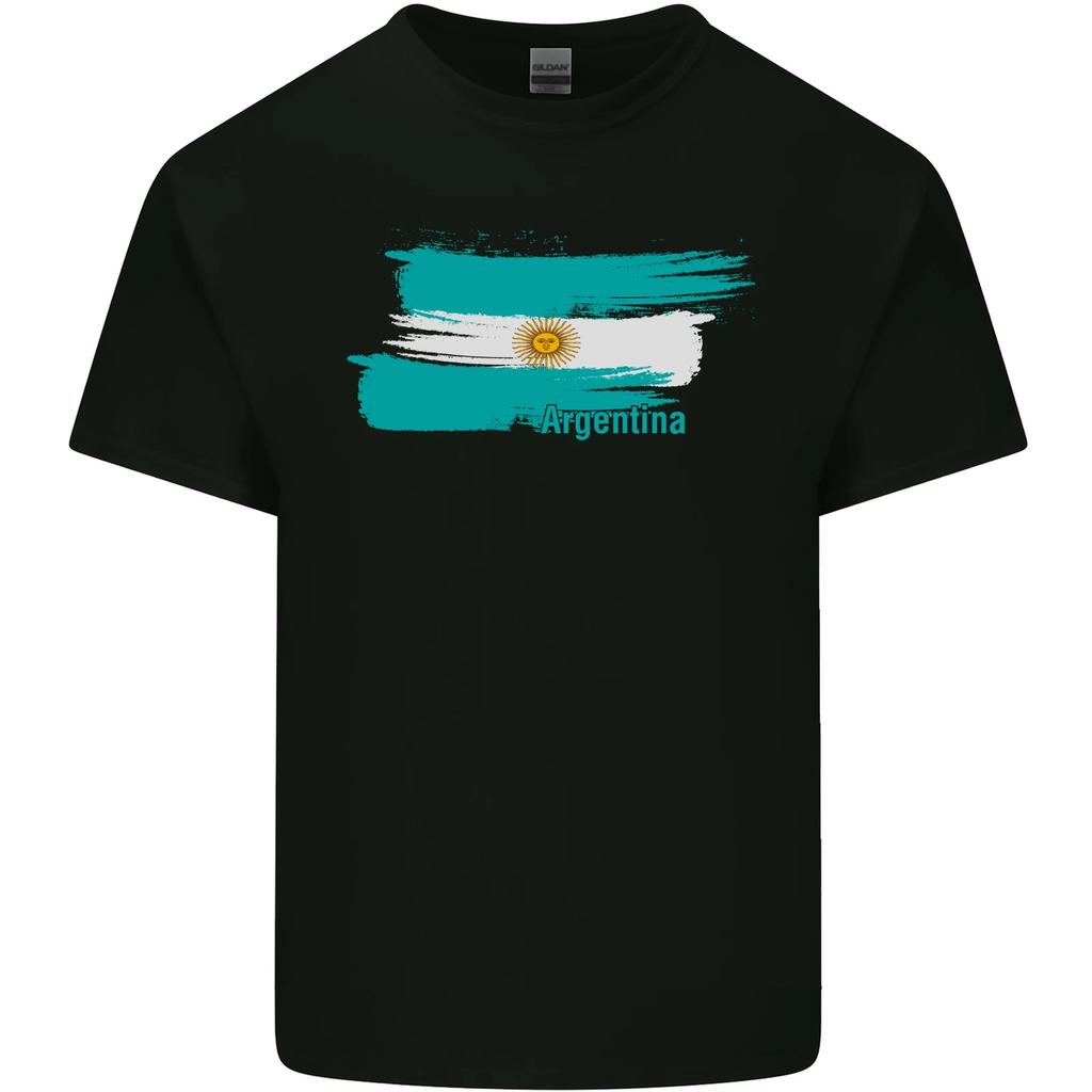 Argentina Football Distressed Flag Kids T-Shirt Childrens