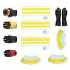 ABUL-For Karcher SC2 SC3 SC4 SC5 SC7 Steam Cleaner Part Replacement Nozzle Brush Mop Cloth Stubborn Stain Remove Set