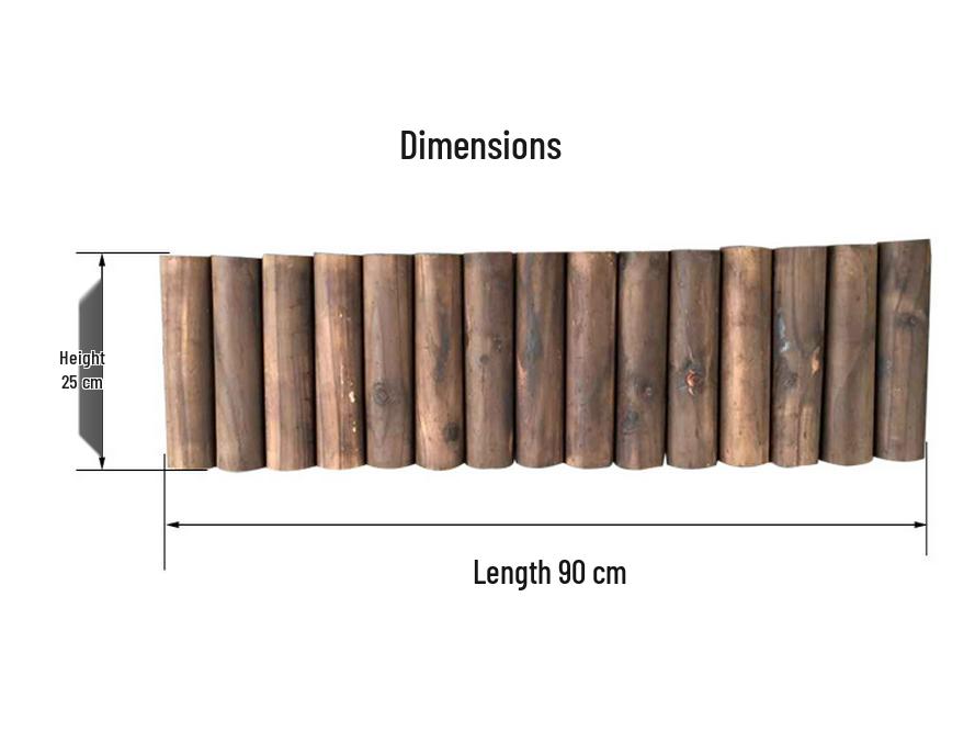 Carbonized Solid Wood Fence Picket for Garden and Balcony Decoration