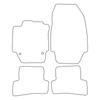 Velour Car Mat Set, Fits: Renault Captur I 2013-2019, Black Trim