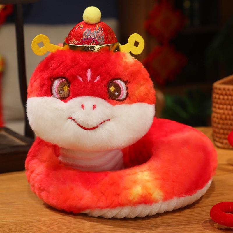 Colorful And Cute 30cm Plush Snake Toy For New Year And Zodiac Gifts Festival