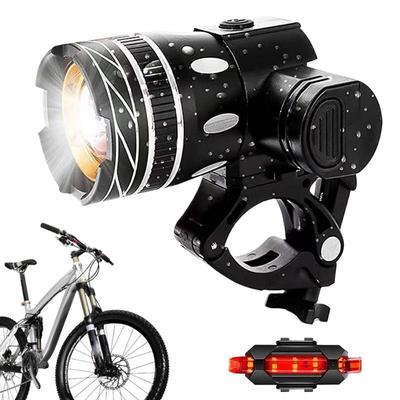 Fahrradlichter für Nachtfahrten 360 Grad drehbar LED Fahrrad Frontlicht 3 Modi USB-Aufladung Teleskopischer Zoom Fahrrad Front