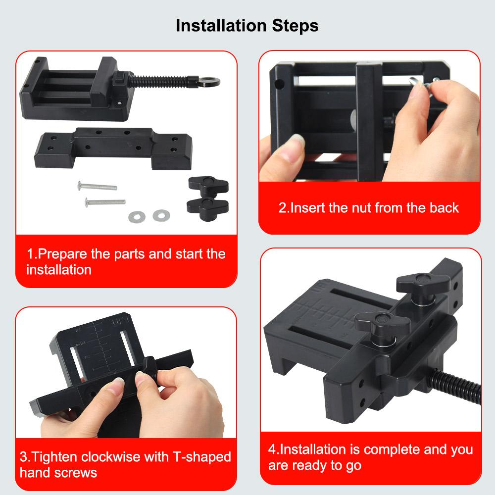 Nastavitelný ABS Polohovač Dveří Skříněk pro Skryté Závěsy - 2 nebo 4dílná Montážní Spona pro Instalaci Skříněk
