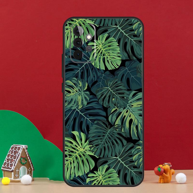 Leaves Monstera Green Case For Samsung Galaxy A55 A52 A32 A12 A33 A06 A16 A26 A36 A56 A15 A53 A13 A34 A54 A14 A17