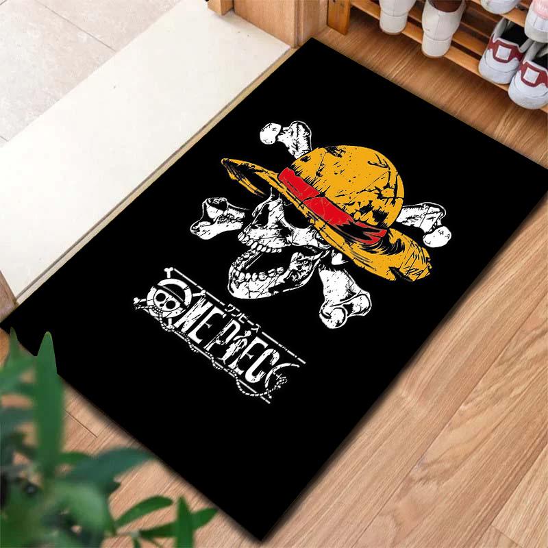 Tapis Tapis Tapis Pirates du Chapeau de Paille One Piece Pour Salon Chambre Maison Décoration de Canapé, Tapis de Sol Antidérapant pour Jouer aux Enfants