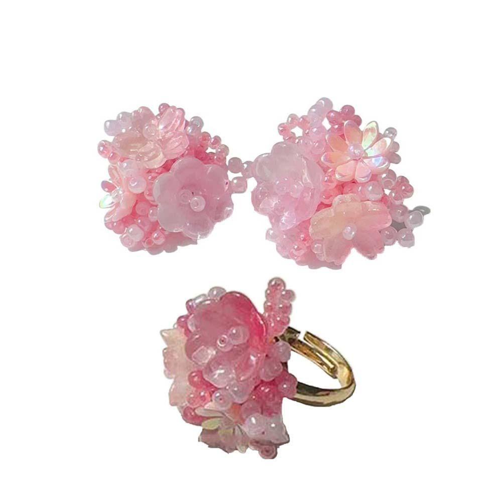 

3 шт./набор Красочные серьги-пусеты с цветами из нитей, набор аксессуаров для ювелирных изделий из смолы, Шар Style 2