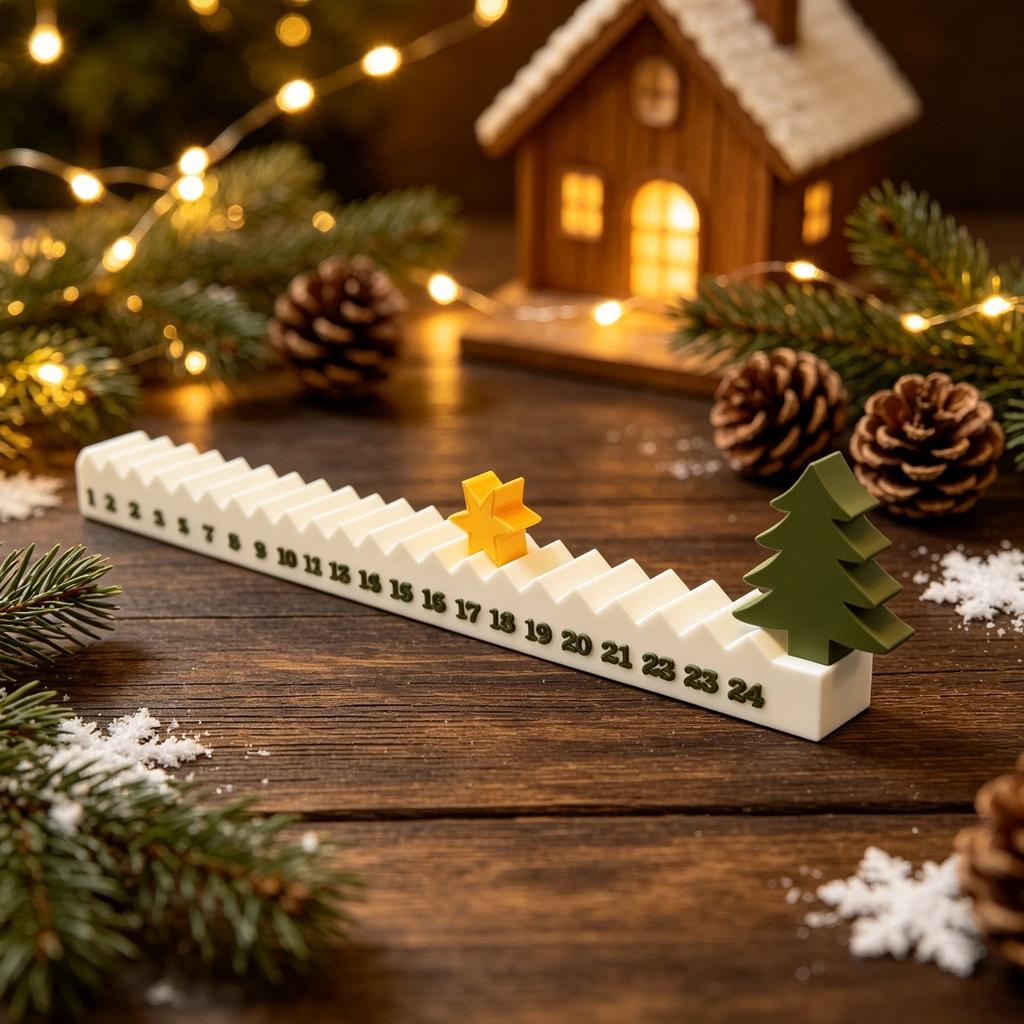 24-Day Christmas Countdown Calendar Starry Sky Christmas Tree Desktop Ornament Holiday Tabletop Decoration