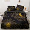 3D Black Bedding Set Pillowcase King Queen Full Single 200x200 Bed Linen Gold Design 3D Printed Duvet Cover Set For Teens Women