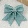 2pcs 20cm Sparkling Glitter Christmas Bow Cartoon DIY Christmas Tree Bowknot Ornaments Exquisite Large