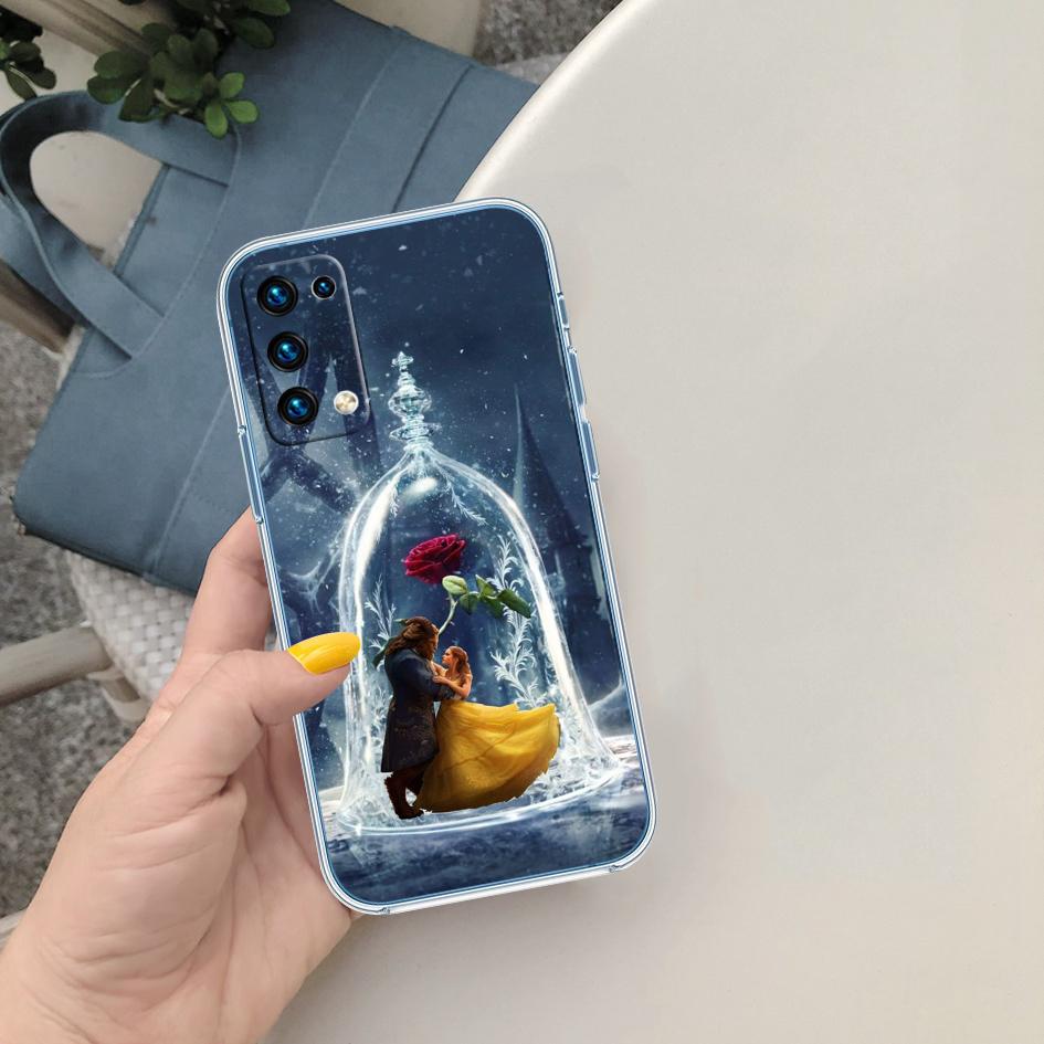 CJ18 Beauty and the Beast Soft Shell Transparent Phone Case for Motorola Moto G7 G8 G9 G84 G85 G73 G24 G15 Z2 Play Power Plus