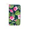 Green Plant Flower Wallet Digital Zipper Wallet, Women's Wallet