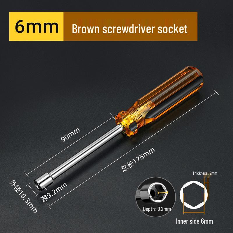 Hardened Hex Socket Screwdriver Wrench Set 4-14mm