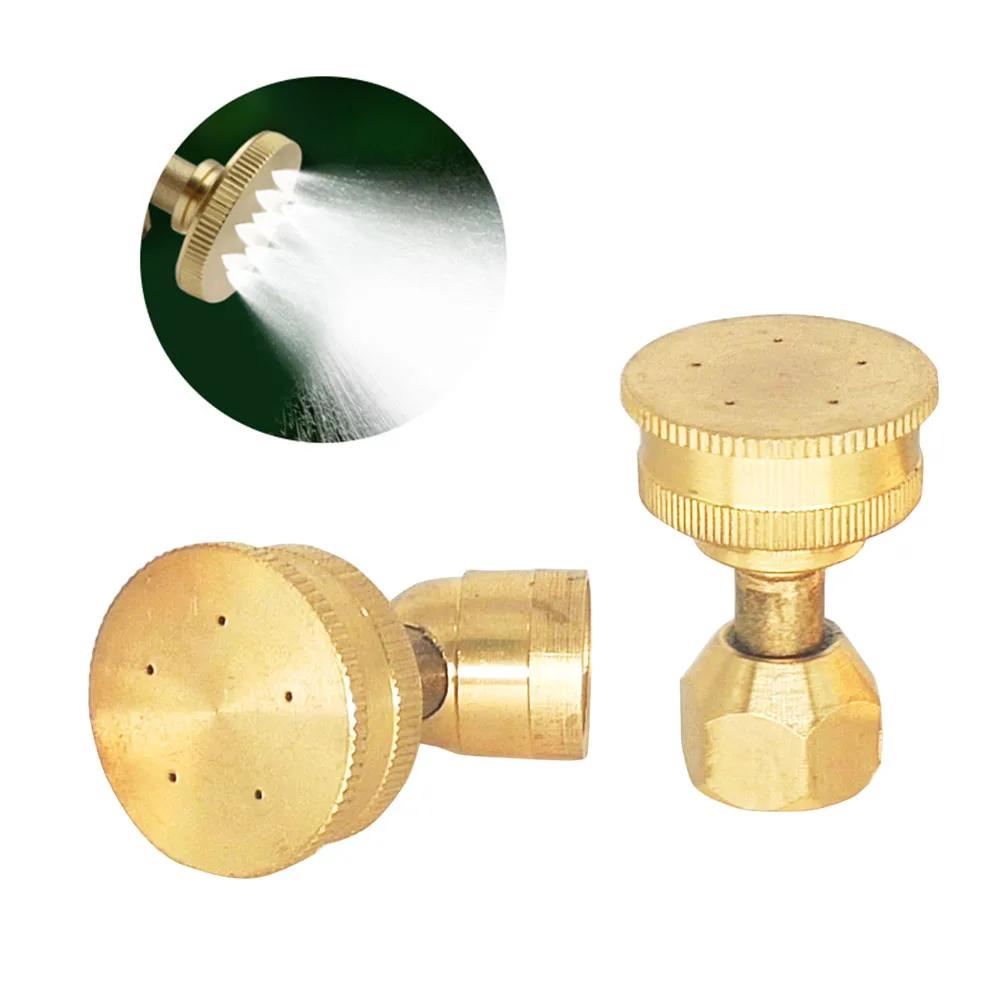 Garden Sprinkler Adjustable 5Hole Brass Sprayer Nozzle M14 Atomizing Spray Fitting Hose Fitting Straight Curved Nozzle