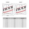 Beat It piano MJ king of pop  Square Pillow Cases Cushion Cover Awesome Zippered Decor Pillowcase for Home 18"x18"