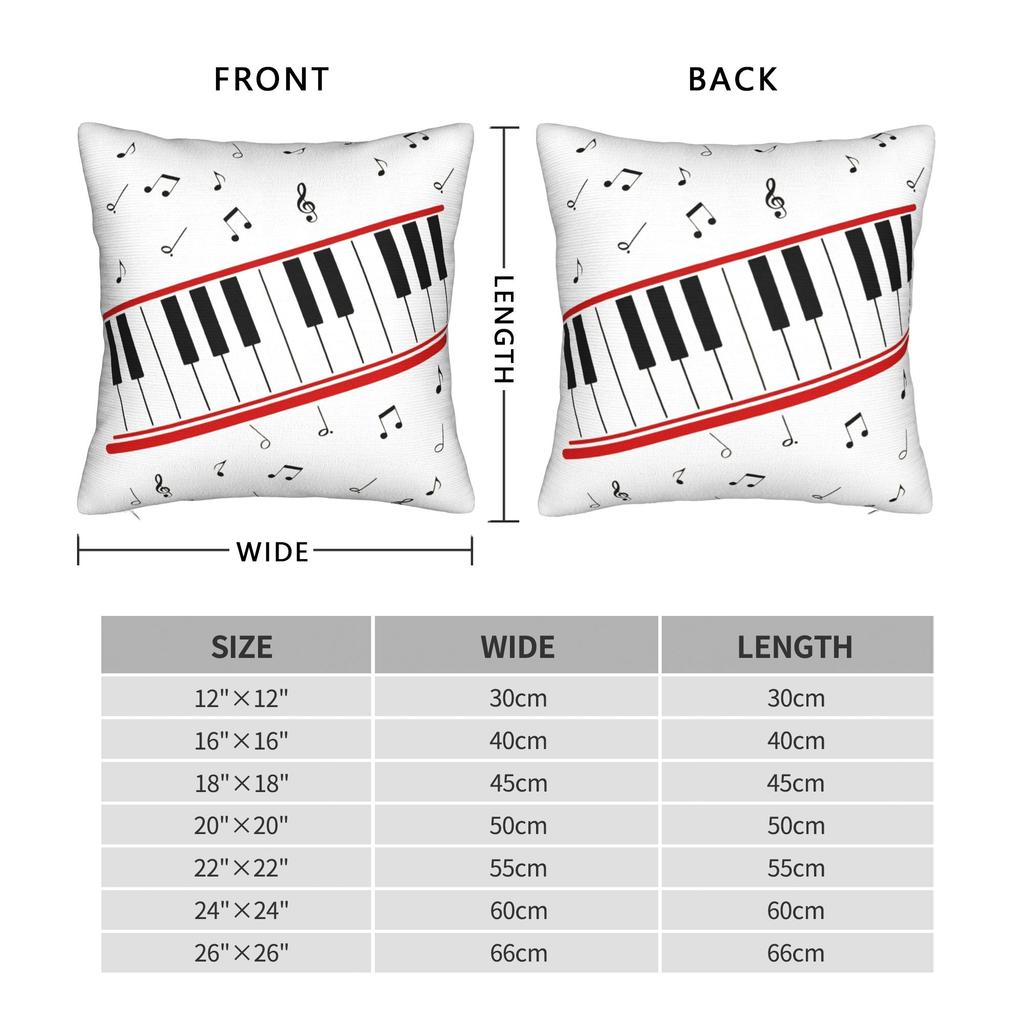 Beat It piano MJ king of pop Square Pillow Cases Cushion Cover Awesome Zippered Decor Pillowcase for Home 18"x18"