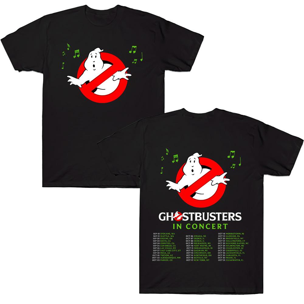 

Ghostbusters IN CONCERT 2026 T Shirts Cotton Short Sleeve T-shirt Women s Harajuku Tee Men Clothing Vintage Clothes Casual XS чёрный