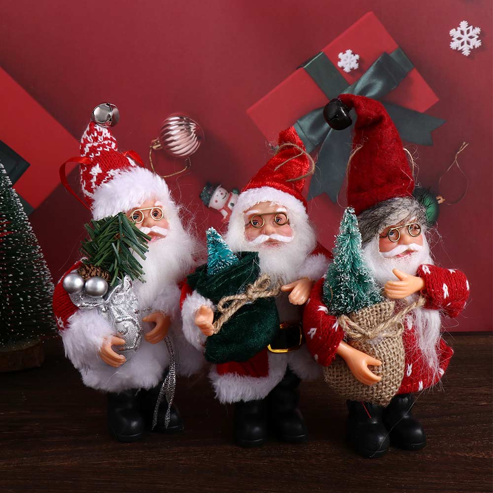 N1N Figurine Home Table Decor Santa Figure Hanging Pendants Santa Claus Doll Christmas Decorations