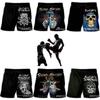 Vintage Retro Skull Pentagram Devil Demon Satan Ghost Boxing Muay Thai Kickboxing Shorts 3D Print Training Unisex Men Women Fitness Gym Sport Workout