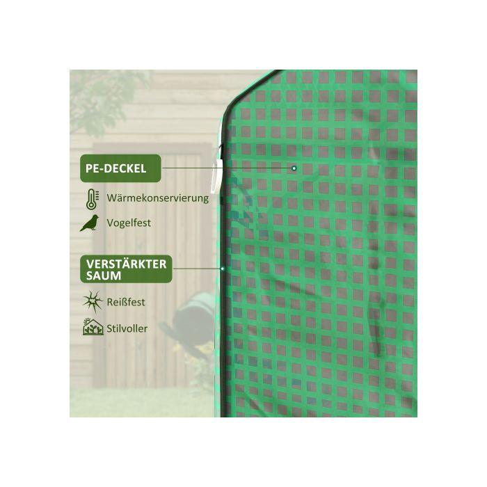 Film de serre - Outsunny - Renforcé 135 GSM - Résistant aux UV - Accès facile avec porte zippée