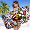 H-Hysteric M-Mini Cute Girl Microfiber Printed Beach Towel Mountain Climbing Yoga Beach Swimming Running Absorbent Soft Towel