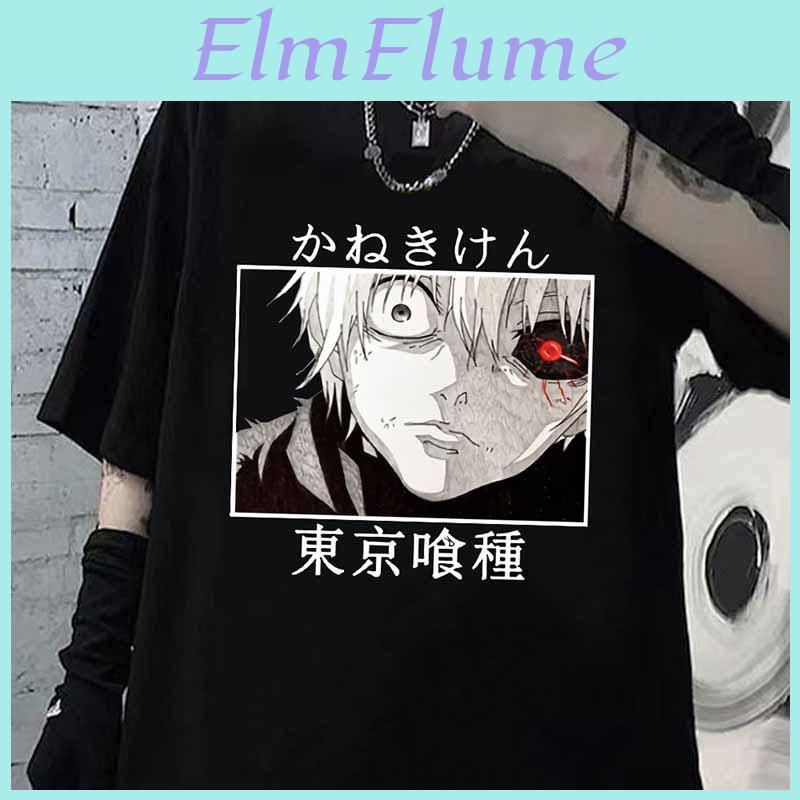 Japanese Anime Tokyo T Ghoul Shirt Men Kawaii Cartoon Kaneki Ken Graphic Tees Fashion Unisex Tshirt Summer Tops Tshirt Male