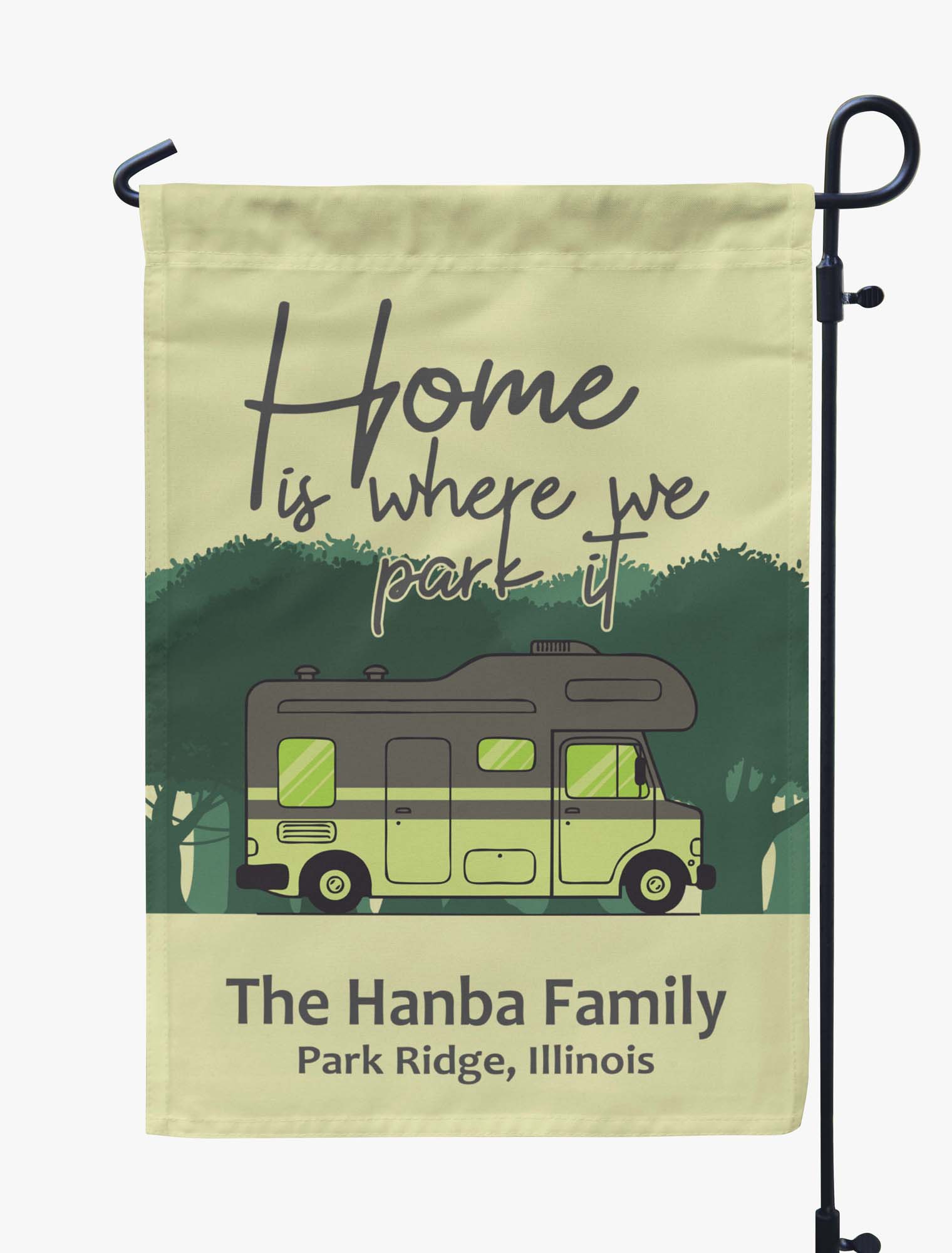 

Printtoo Tan Always At Home is Where We Park Retro Camp Trailer Personalized Camping Flags For Campers Double Sided Flag Outdoor Garden 12.5 x 18 Inches дубильная кора