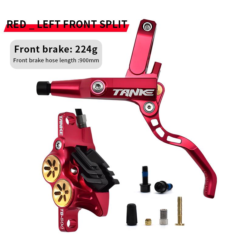 TANKE MTB 4 Piston Hydraulic Disc Brake 900/1700mm  4 Piston Resin Brake Pads Oil Pressure AM DH Road MTB Ultralight Disc Brake