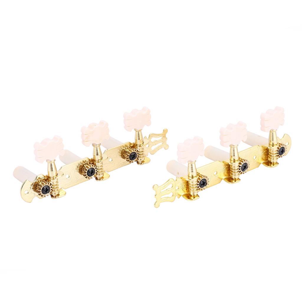 3+3 AcrylicClassical Guitar String Tuning Peg Tuners Machine Heads Gold