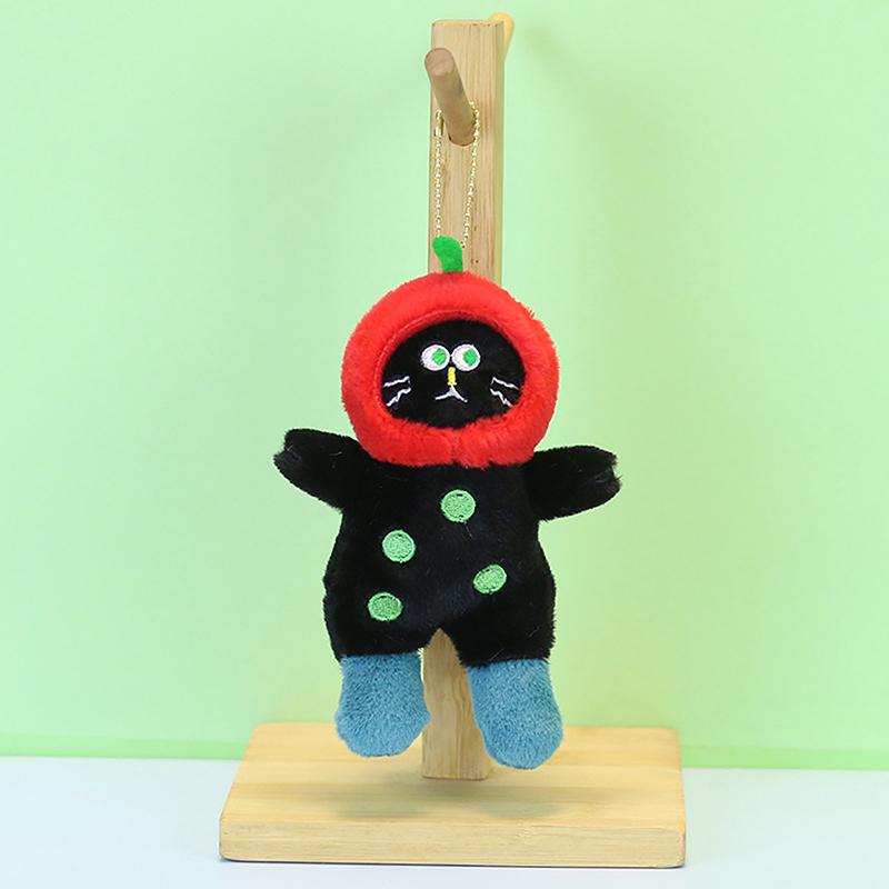 

15 см плюшевая игрушка кошка мультяшный безмолвный кот кулон мягкая кукла брелок автомобильный брелок рюкзак сумка подвесной декор для девочки чёрный