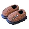 Children's cotton slippers Boys bag heel cotton shoes Winter new velvet warm cotton drag boys non-slip wool slippers