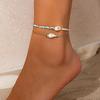 Ocean Wind Shell Starfish Beaded Anklet Foot Accessories, Beach Sequins Tassel Turtle Anklets