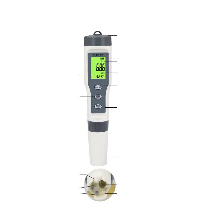3-in-1 pH TDS Temperature Water Quality Meter