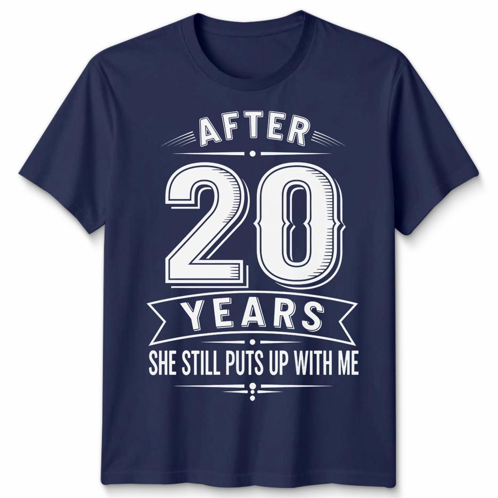 20th Wedding Unisex T Shirt Anniversary Gifts For Husband Or Wife After 20 Years