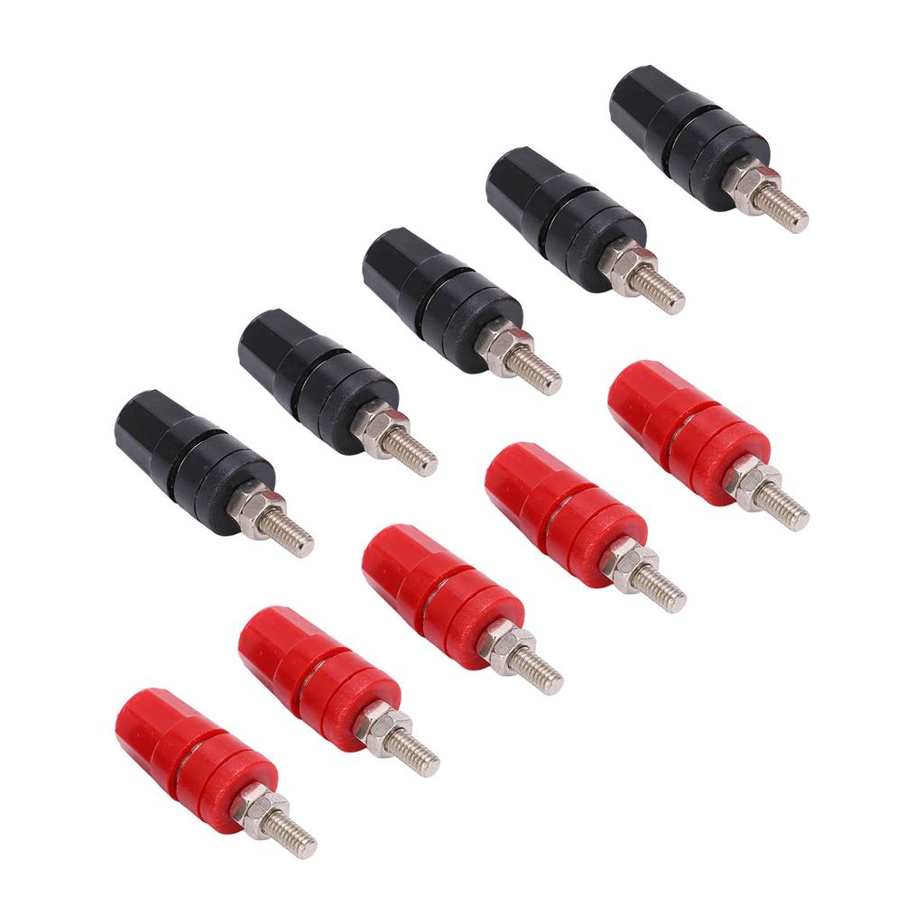 5 Pairs Speaker Banana Plugs Gold Plated Closed Screw Type Plug for Speaker Wire Home Theater Wall Plates