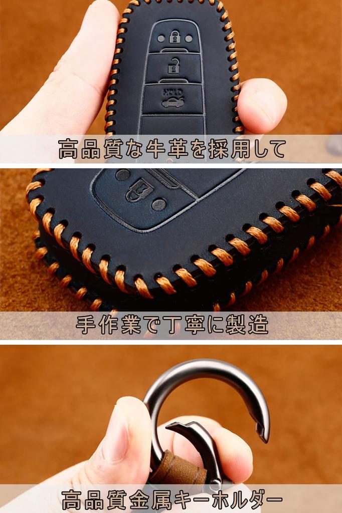 Genuine Leather Smart Key Case for Key Custom Designed for Toyota Mark Yellow and Comfortable To the and Stylish Remote Control Key Holder Toyota,