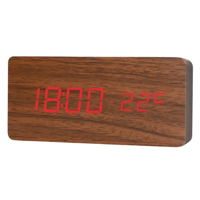 Creative Sound-Activated Wooden Clock - Multifunctional Home & Student Gift
