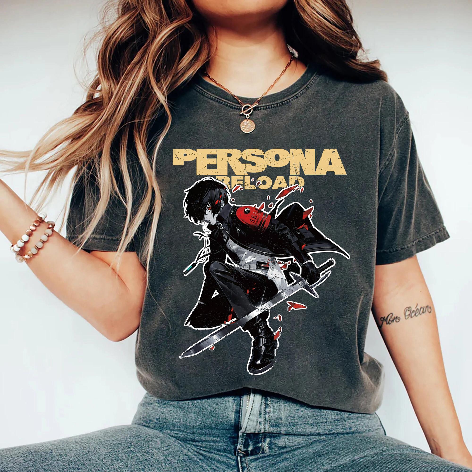 

Persona 3 Reload T-shirt Ryo Yuki T-shirt Retro Japanese Role-playing Game Pirated Style Atlus Player Gift S